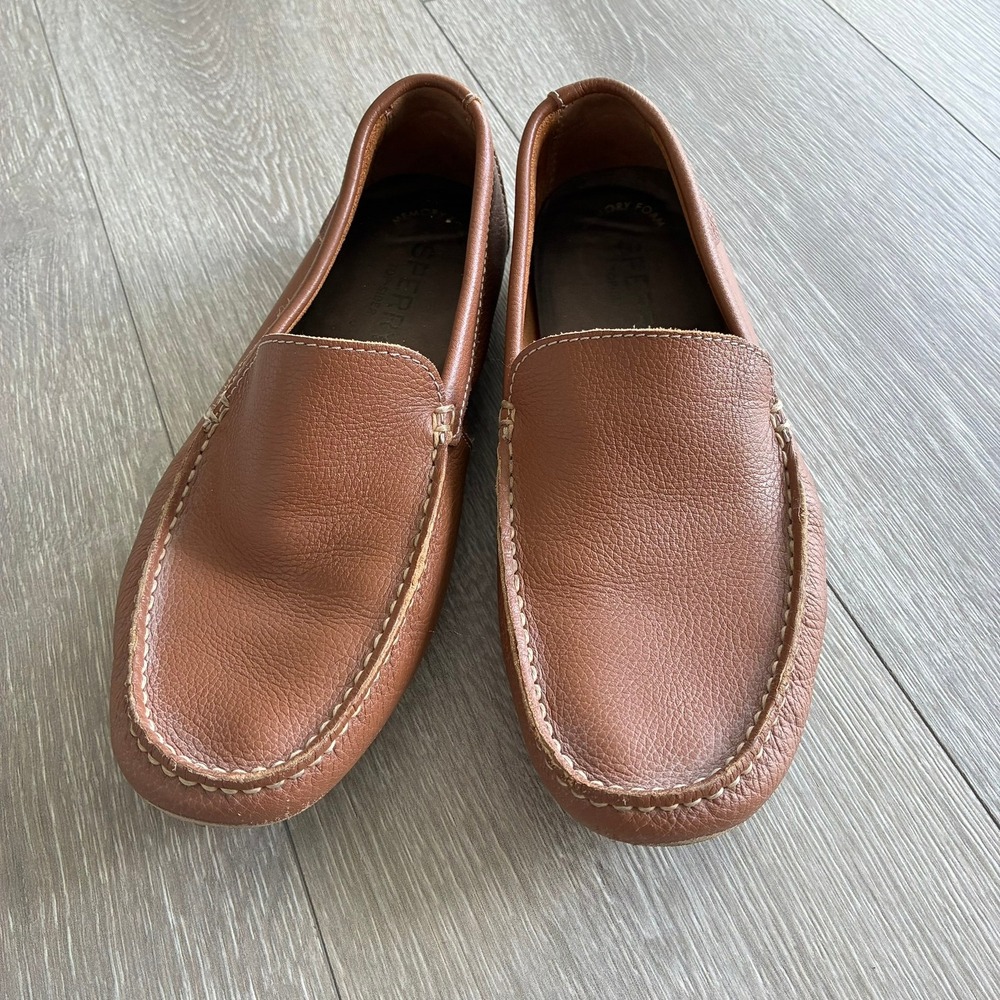Sperry Top-Sider Mens Hampden Venetian Leather Loafers Tan Brown STS11989 8.5W